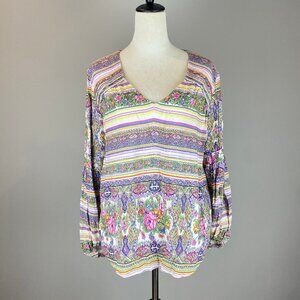 Anthropologie Maeve Ceresco Peasant Top Women's Size Large